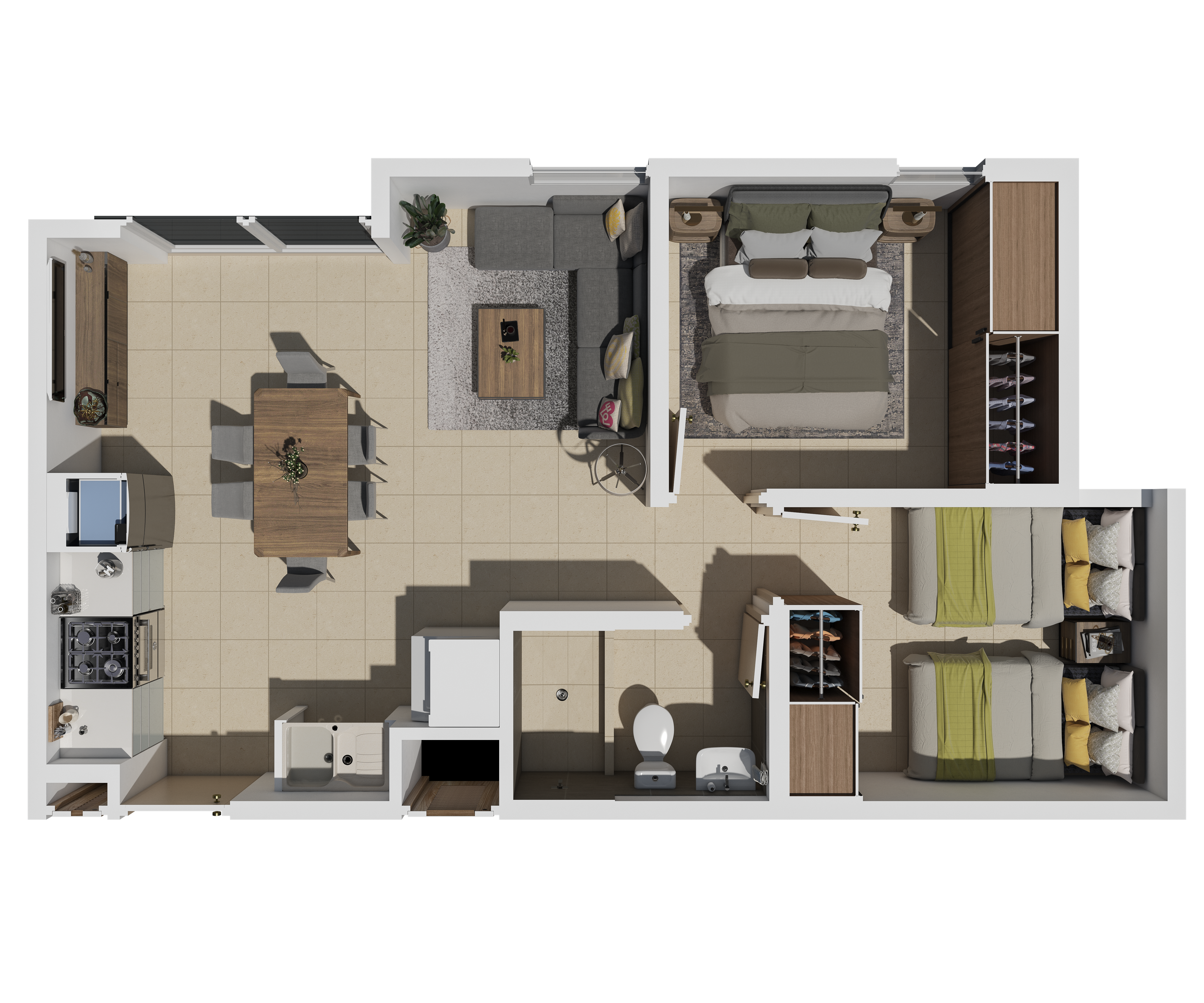 Apartamentos de 3 habitaciones zona 6